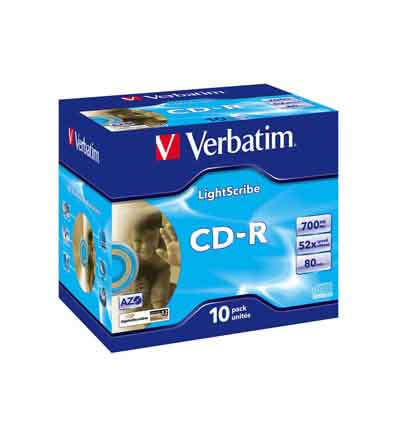 VERBATIM CD-RW 8 X12X 700MB 10 PK