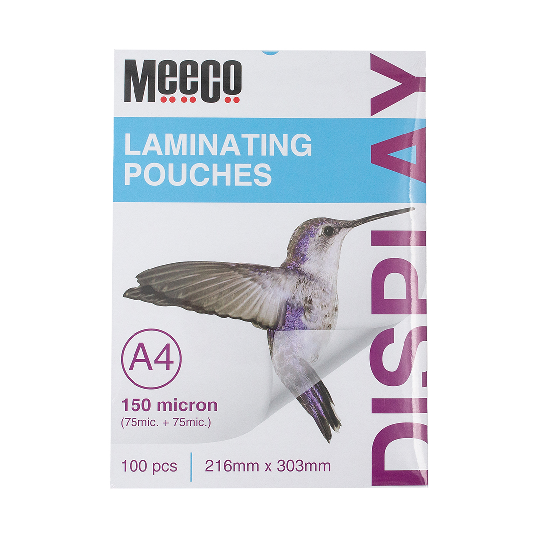 MEECO LAMINATING POUCH A4 150MIC 100'S