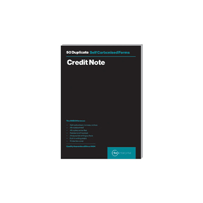 RBE A5 DUPLICATE CREDIT NOTE PAD 50 SETS
