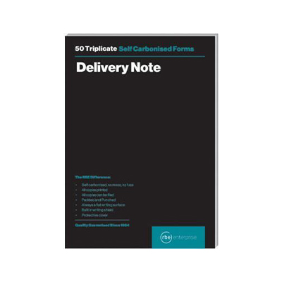 RBE TRIPLICATE DELIVERY NOTE PAD 50 SHEETS