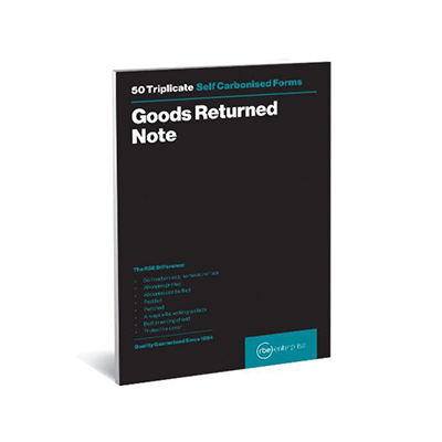 RBE A5 TRIPLICATE GOODS RETURN NOTE PAD 50 SHEETS