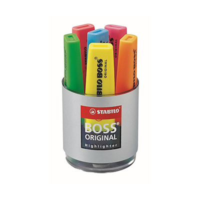HIGHLIGHTERS STABILO BOSS (TUB OF 6)
