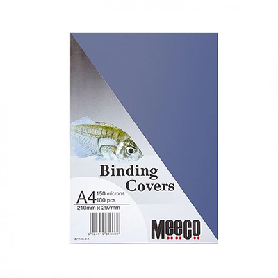 MEECO A4 CLEAR BINDING COVERS 150MIC (PACK OF 100)