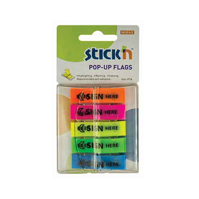 SIGN HERE POP-UP FLAGS 150 SHEETS (SET OF 5) 