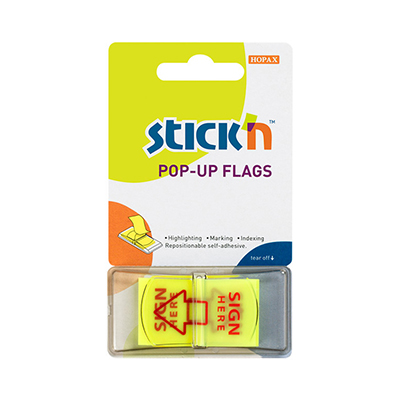 SIGN HERE POP-UP FLAGS NEON 50 SHEETS
