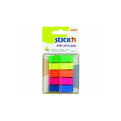 STICK 'N NOTE INDEX NEON COLOURS (SET OF 5) 